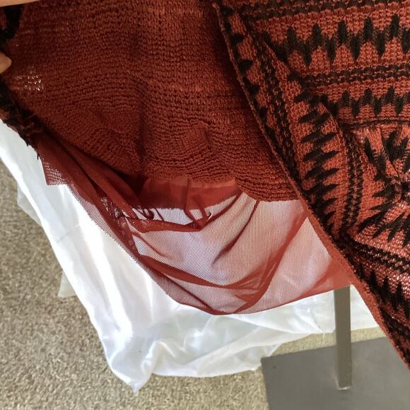 Free People Cozy Day Flounce Knit Mini Dress Women’s Small - Picture 6 of 9